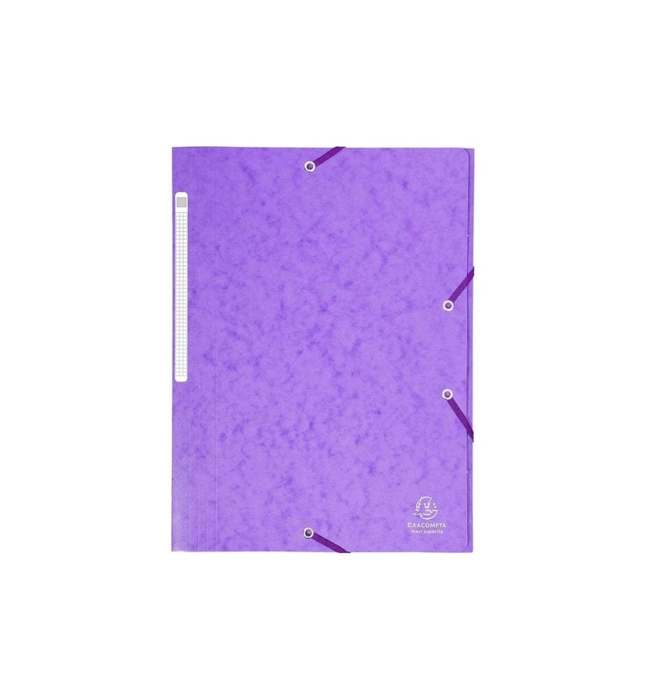 EXACOMPTA - Portfolio à ruban élastique Maxi A4 Violet
