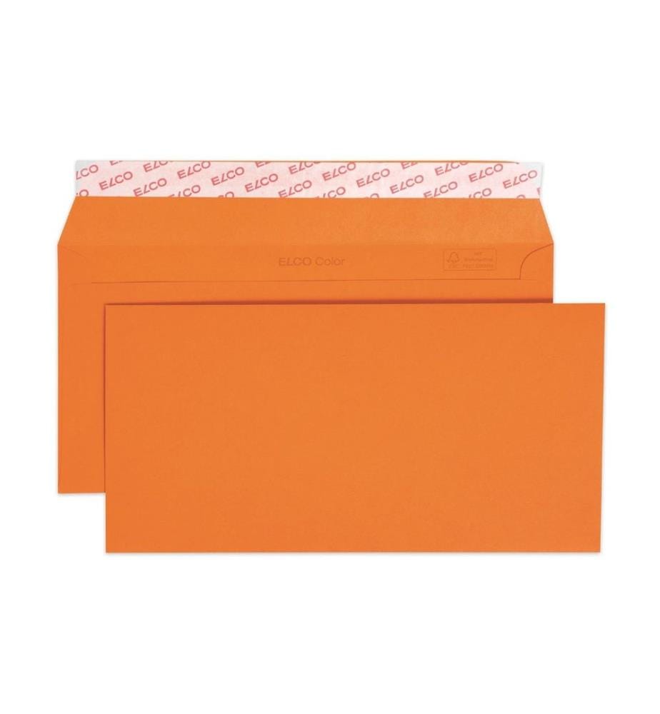ELCO - Enveloppe Color C5/6, Pas de fenêtres, 25 Pièce/s, Orange