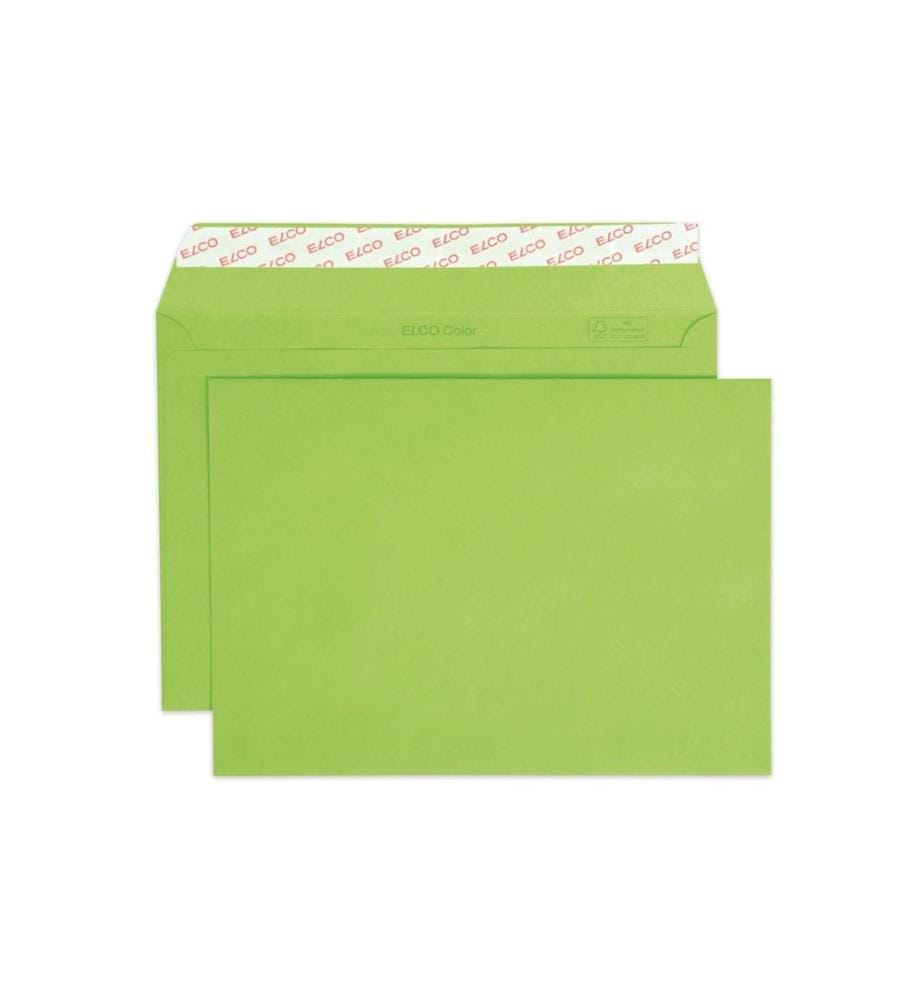 ELCO - Enveloppe Color C5, Pas de fenêtres, 25 Pièce/s, Vert