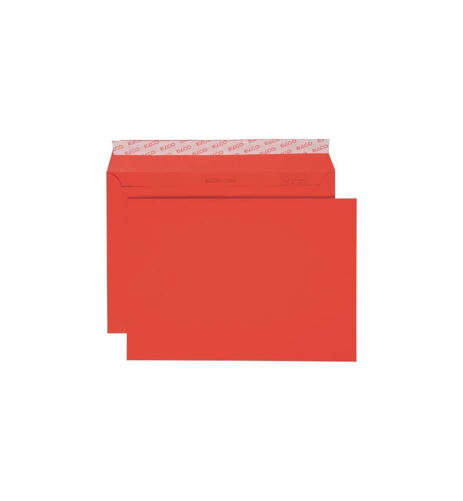 ELCO - Enveloppe Color C5, rouge, 250 Pièce/s