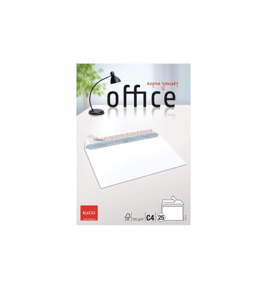 ELCO - Enveloppe Office C4, Pas de fenêtres, 25 Pièce/s