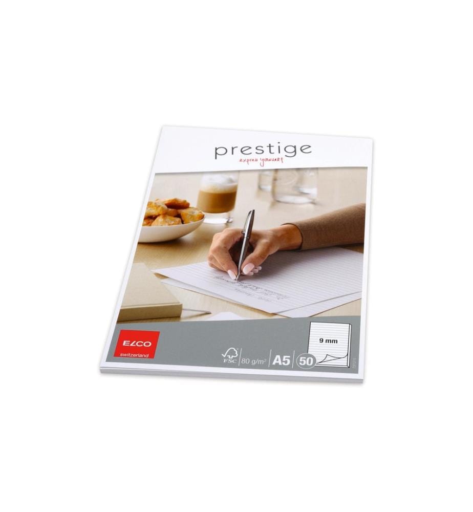 ELCO - Bloc-notes Prestige A5, Ligné, 50 feuilles