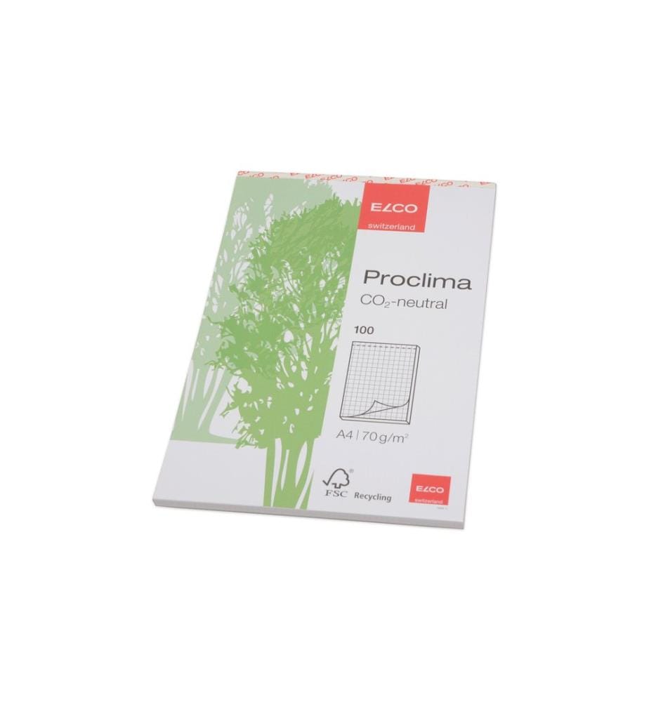 ELCO - Bloc-notes Proclima A4, quadrillé, 100 feuilles