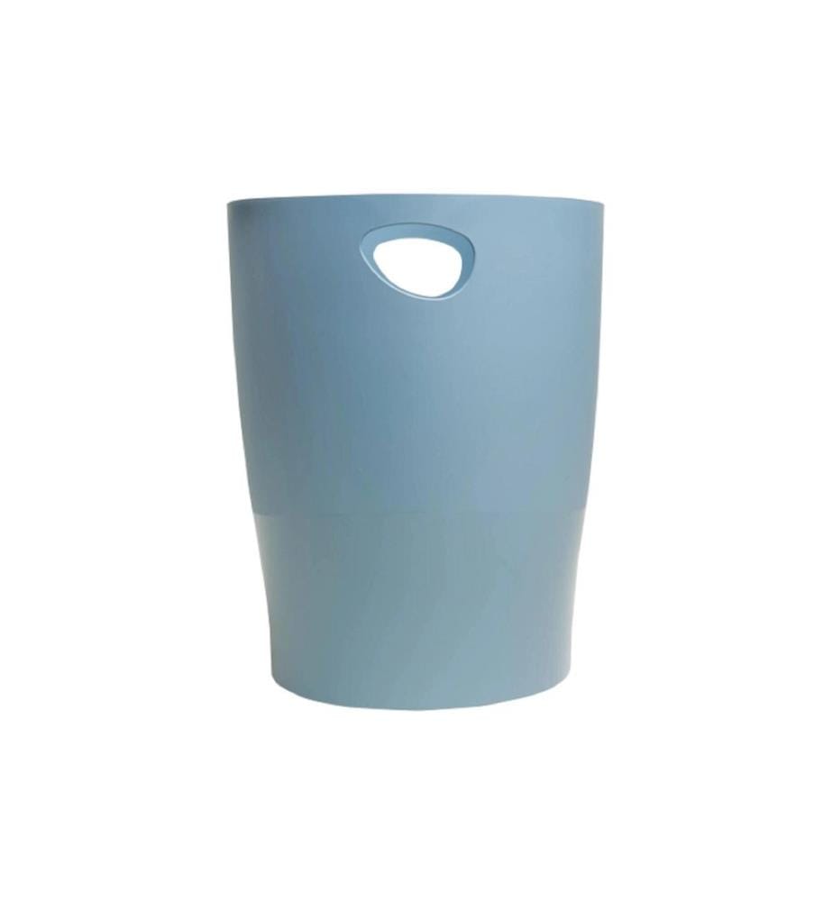 EXACOMPTA - Corbeille à papier Ecobin AutentiK, 15 l, bleu-gris