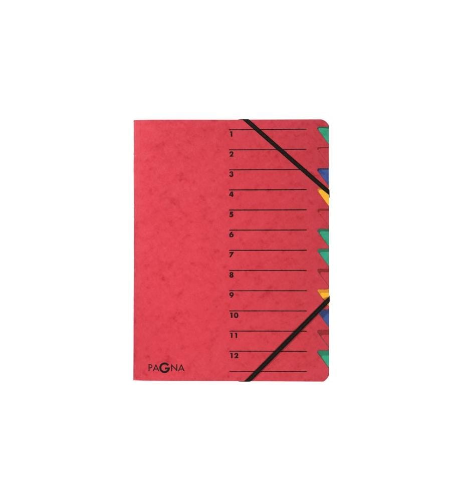 PAGNA - Classeur à compartiments Easy A4 Rouge