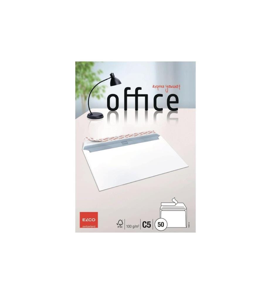 ELCO - Enveloppe Office C5 sans fenêtre, 50 pièces