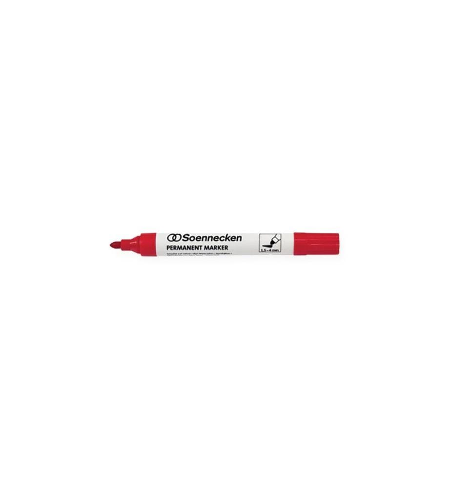 Soennecken - Marqueur indélébile Rouge, 10 pièces