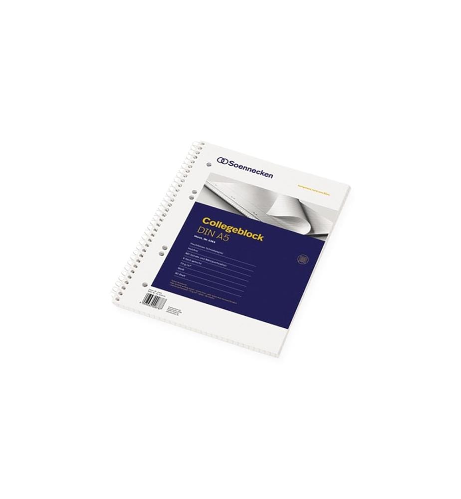 Soennecken - Carnet de notes Bloc collégial A5, ligné, 80 feuilles