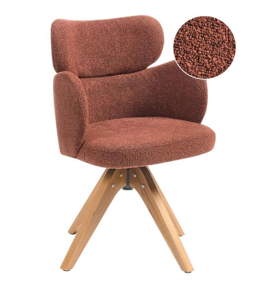 Chaise de salle à manger MARCY Bouclé Orange