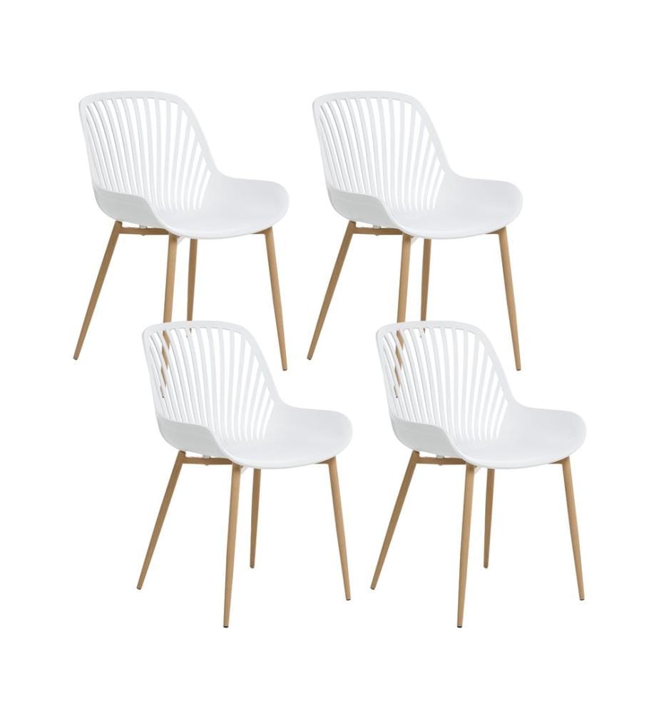 Lot de 4 chaises de salle à manger KLEVE Blanc