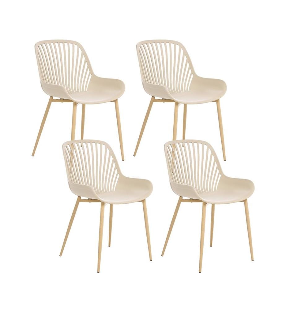 Lot de 4 chaises de salle à manger KLEVE Beige