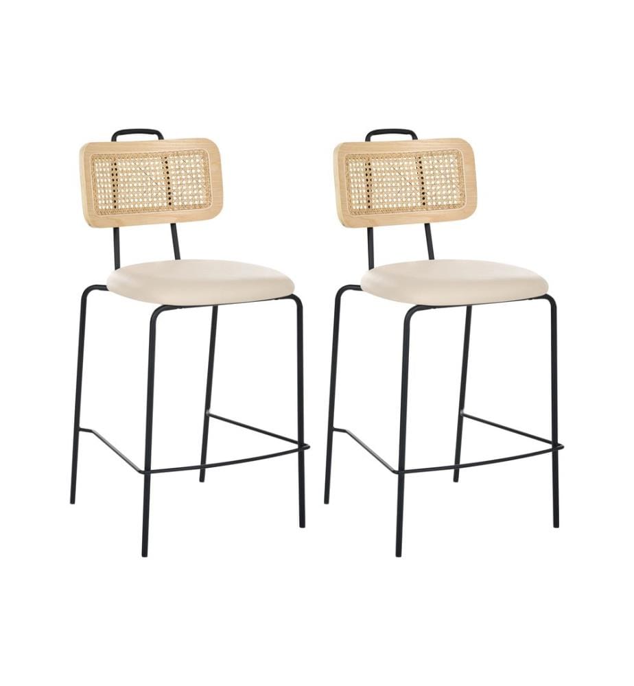 Lot de 2 chaises de bar ADELANTO Beige clair