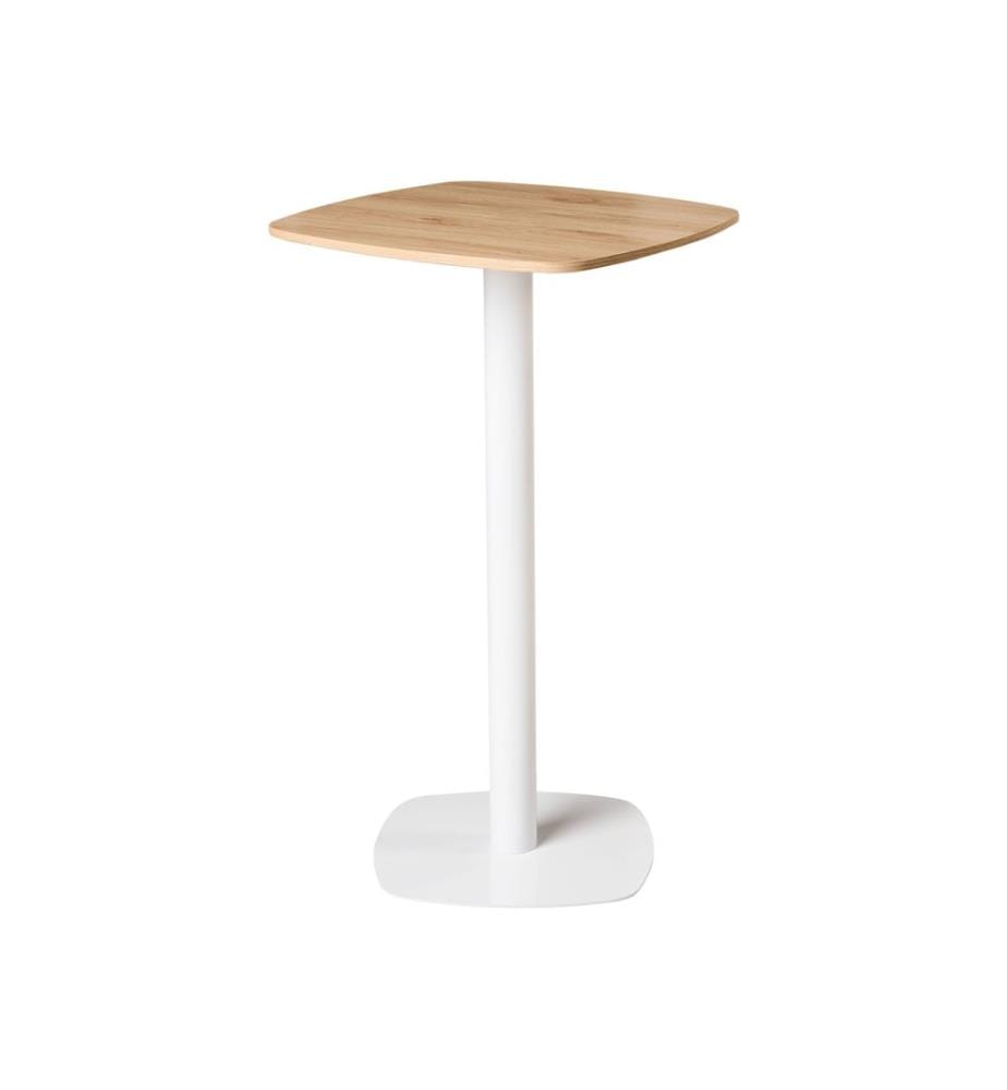 Table de bar MORELLA Marron clair/blanc 60 cm 60 cm
