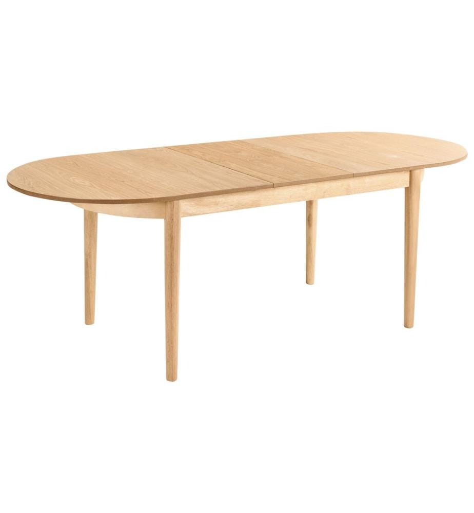 Table de salle à manger extensible LARTO Frêne clair 180/220 cm 90 cm