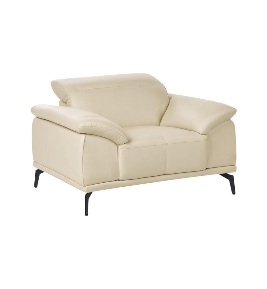 Fauteuil VEJEN Cuir PU Beige