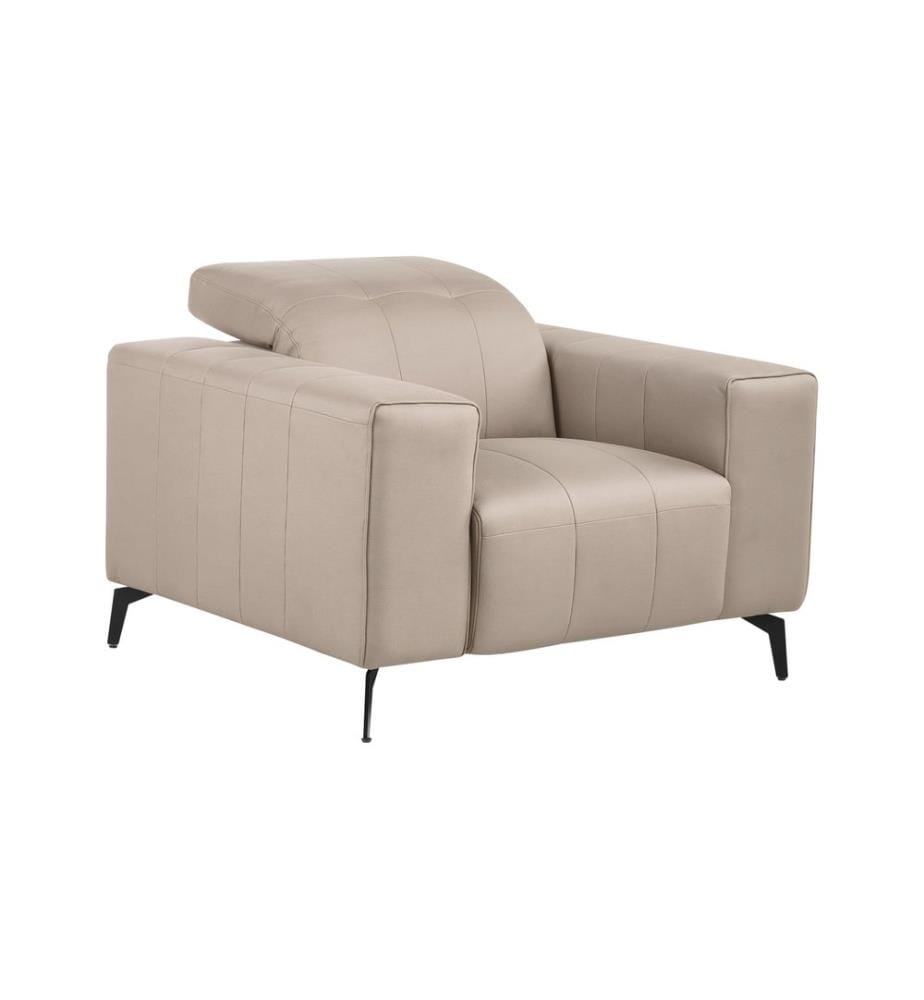 Fauteuil OMMEL Cuir PU Taupe