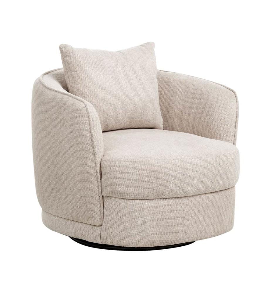 Fauteuil pivotant ANDALEN Tissu Beige clair
