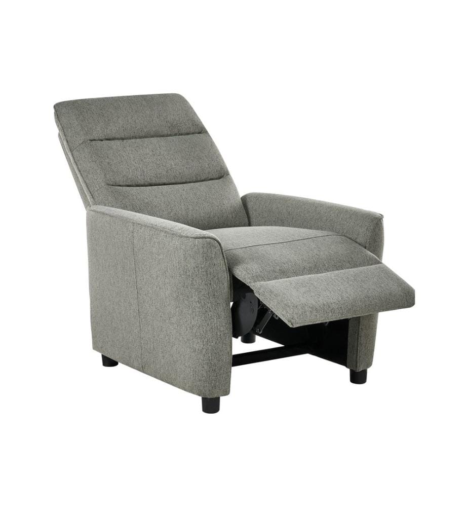 Fauteuil inclinable SANDE Repose-pieds inclus Tissu Vert clair