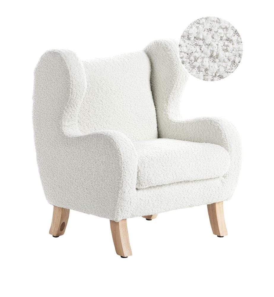 Fauteuil pour enfants FARUM Bouclé Blanc cassé