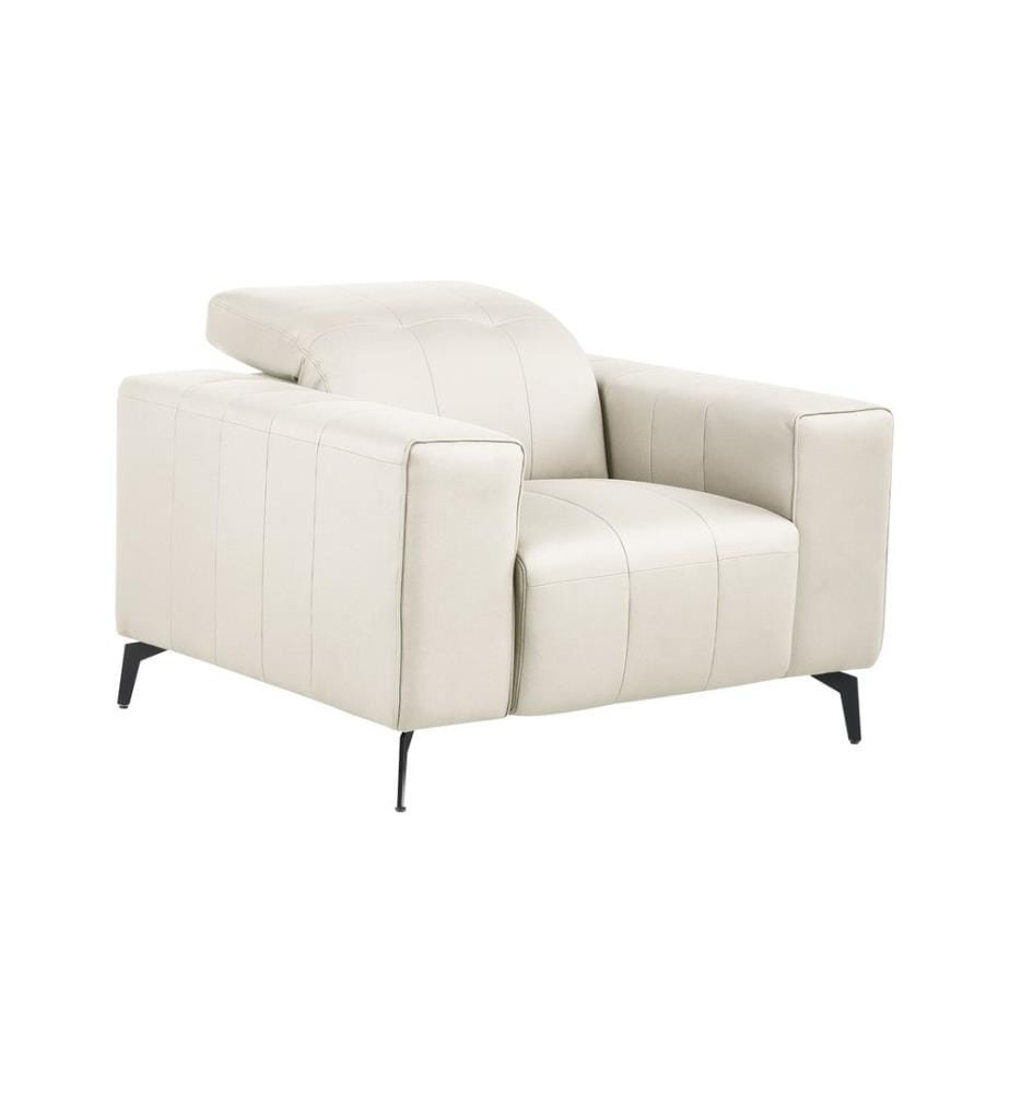Fauteuil OMMEL Cuir PU Beige clair