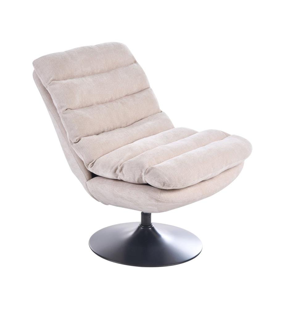 Fauteuil pivotant HOVET Beige clair