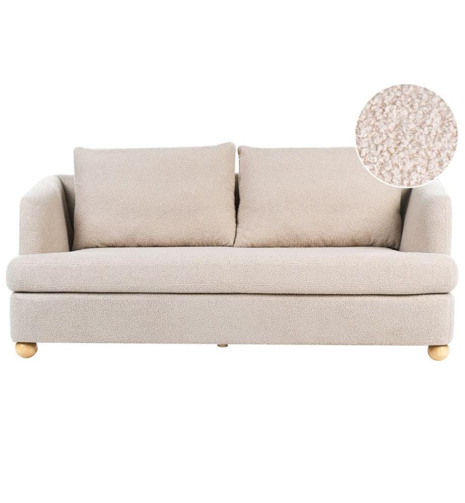 Canapé 3 places RATTVIK Bouclé Beige