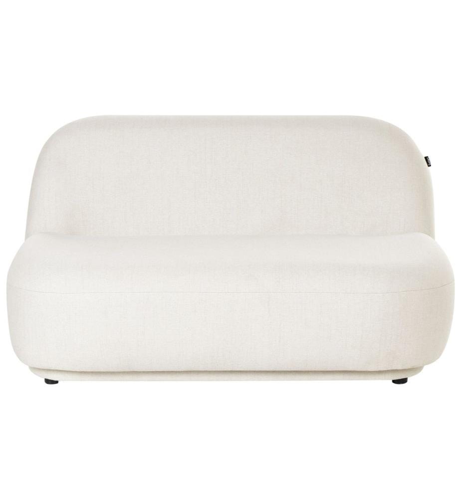 Canapé 2 places LOVBERG Tissu Blanc cassé