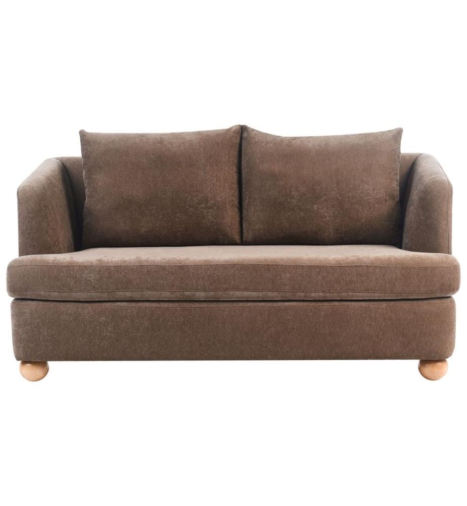 Canapé 2 places RATTVIK Tissu chenille Marron