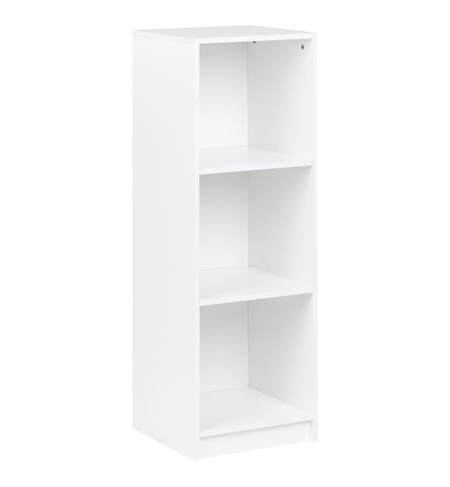 Bibliothèque 3 étagères ZEHNA 117 cm Blanc