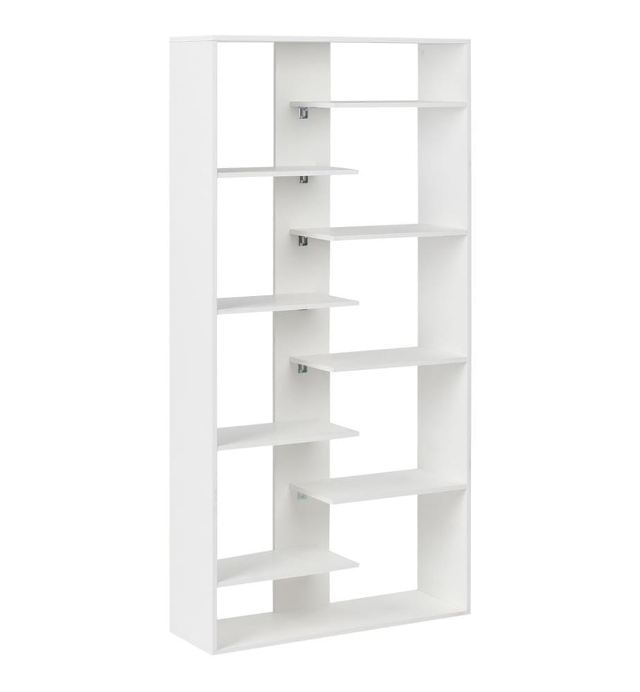 Bibliothèque 8 étagères FONTAS 180 cm Blanc
