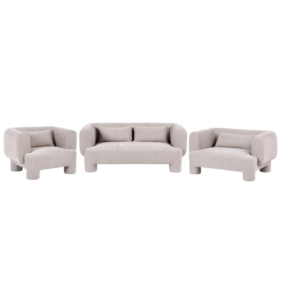 Ensemble de salon 6 places HOGBO Tissu Beige