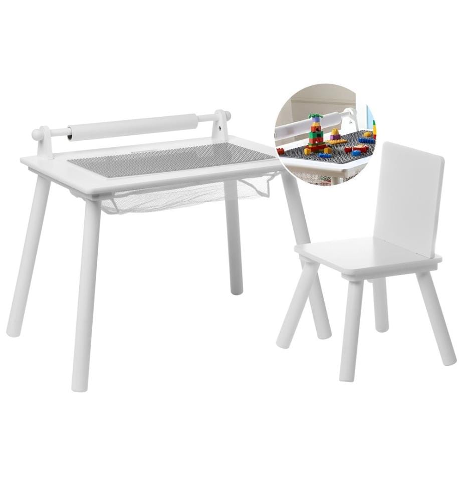 Ensemble table et chaise pour enfants MOONTA Blanc