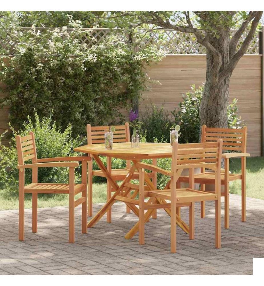 vidaXL Chaise 4 pcs Marron 56 x 55 x 90,5 cm Bois de teck massif