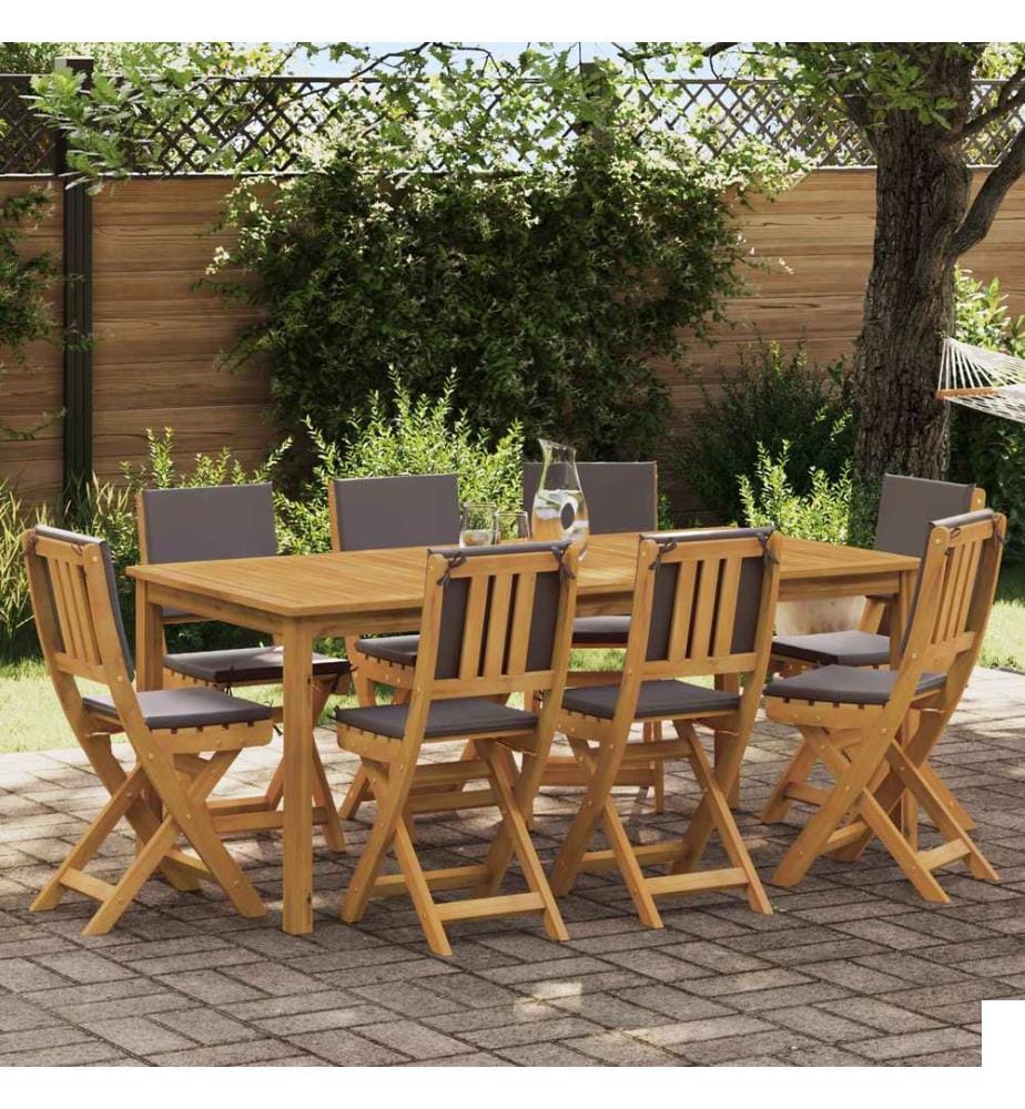 vidaXL Chaises de bistrot d'extérieur 8 pcs Gris foncé 38 x 46 x 85 cm