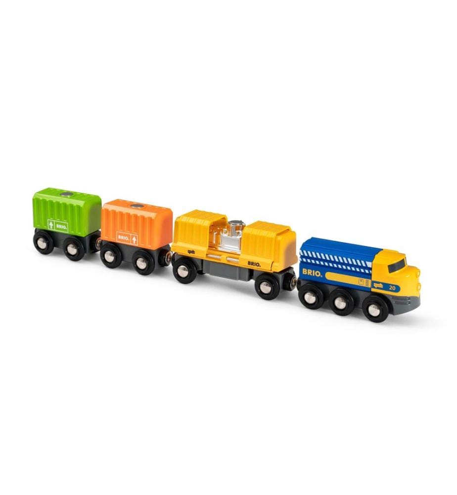 BRIO - Chemin de fer train de marchandises à trois wagons