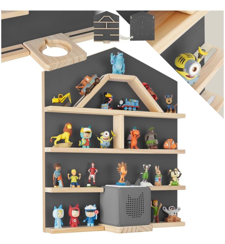 Étagère murale Mylittle Story pour jusqu'à 50 Tonies - gris anthracite