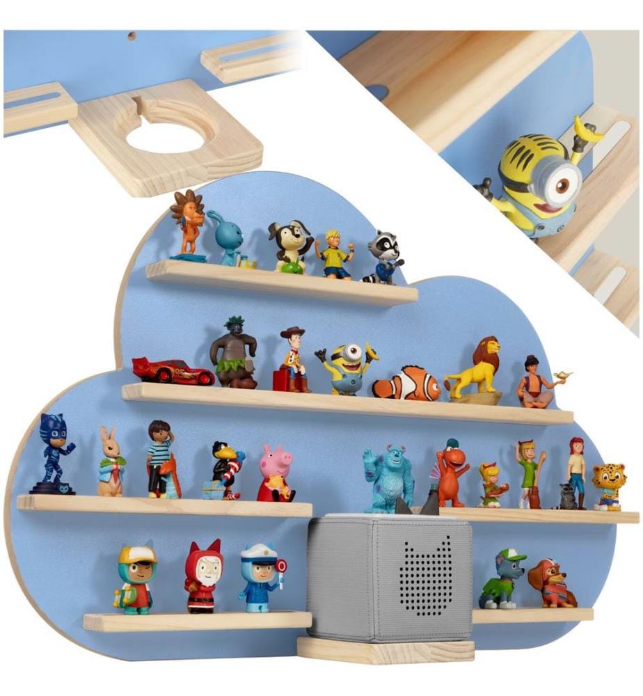 Étagère murale MyLittleStory Cloud peut contenir jusqu'à 28 Tonies - bleu
