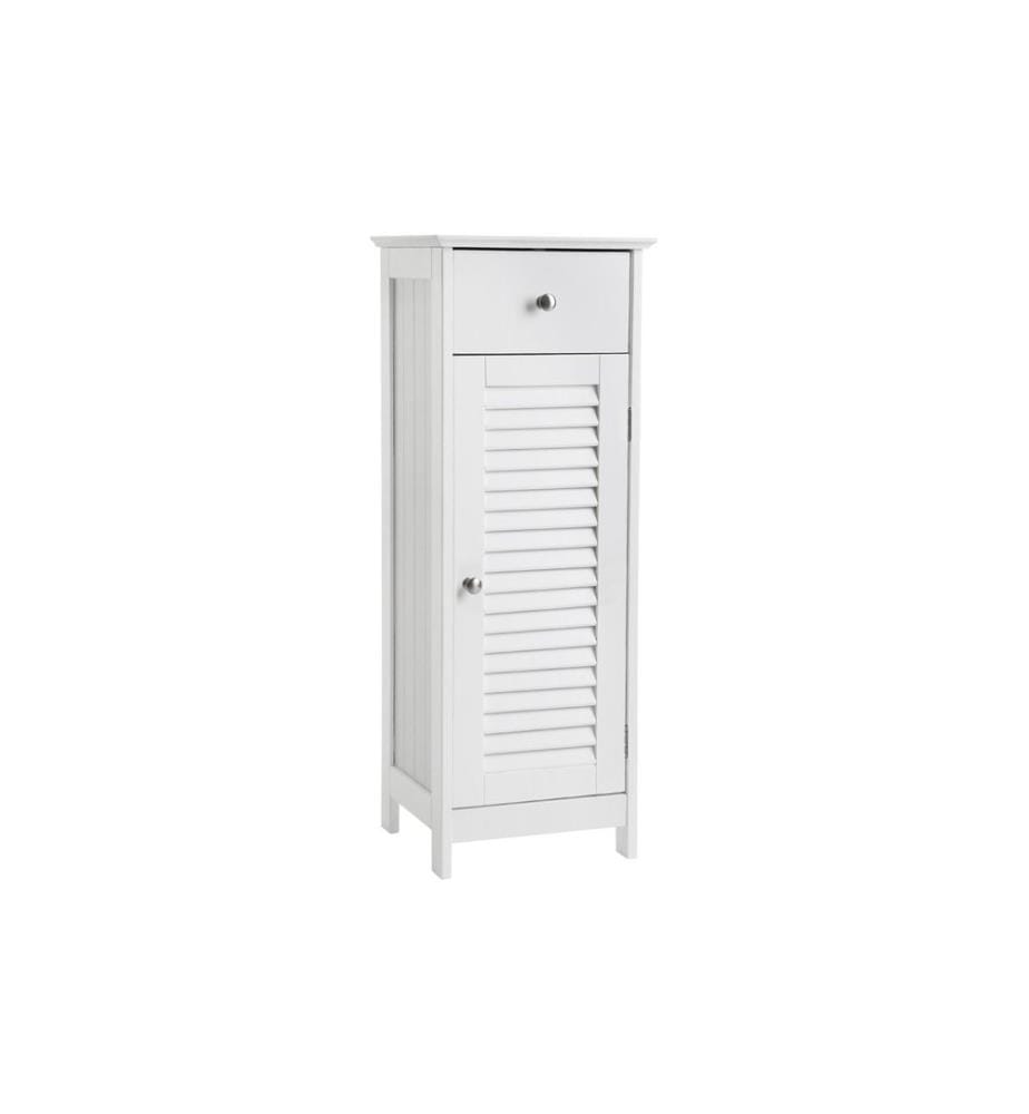 VASAGLE - Étagère de salle de bain avec porte 32 x 87 cm, Blanc