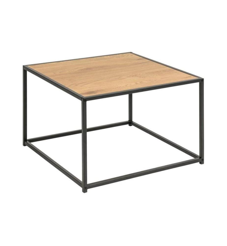 AC Design - Table basse Seaford Carré, Nature/Noir