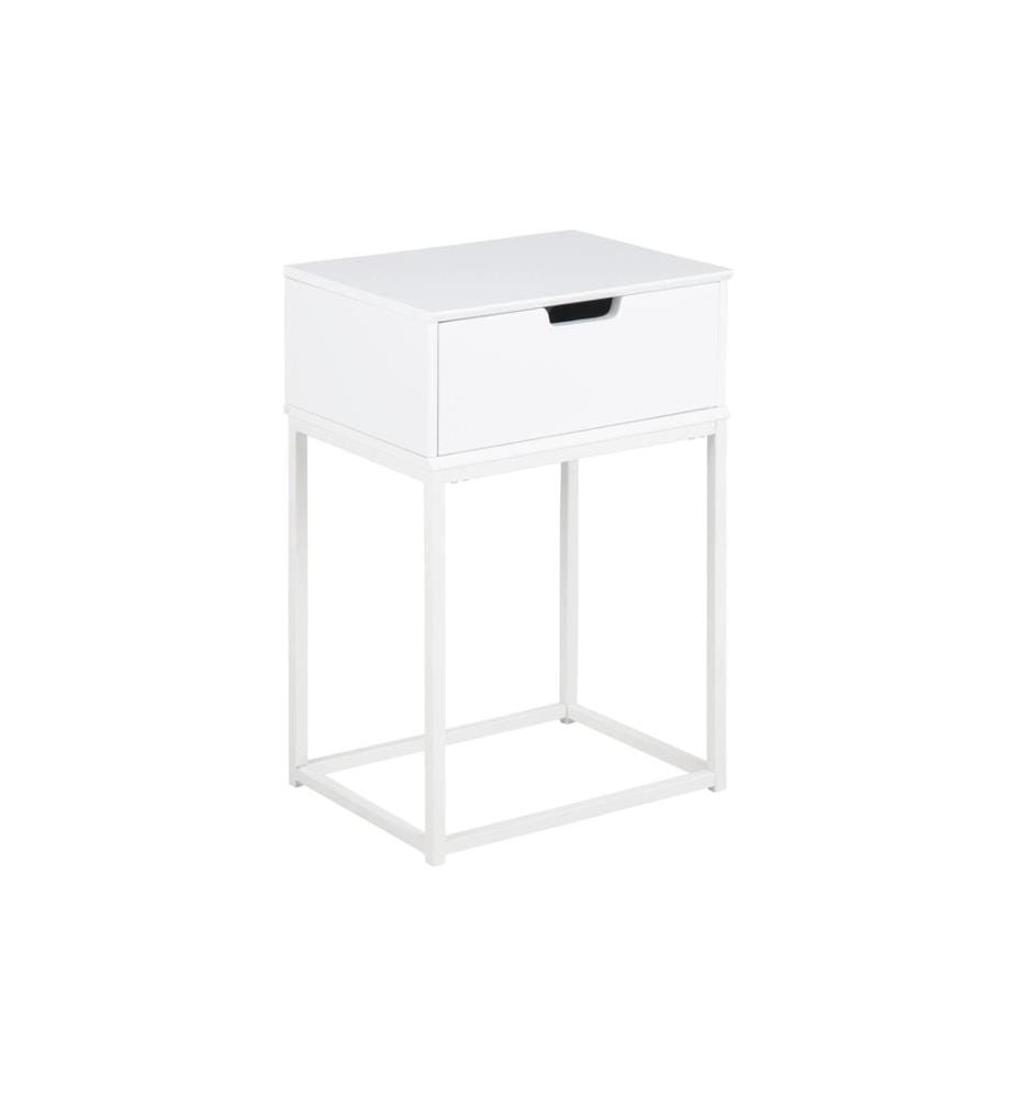 AC Design - Table de nuit Mitra 40 x 30 x 61,5 cm, Blanc