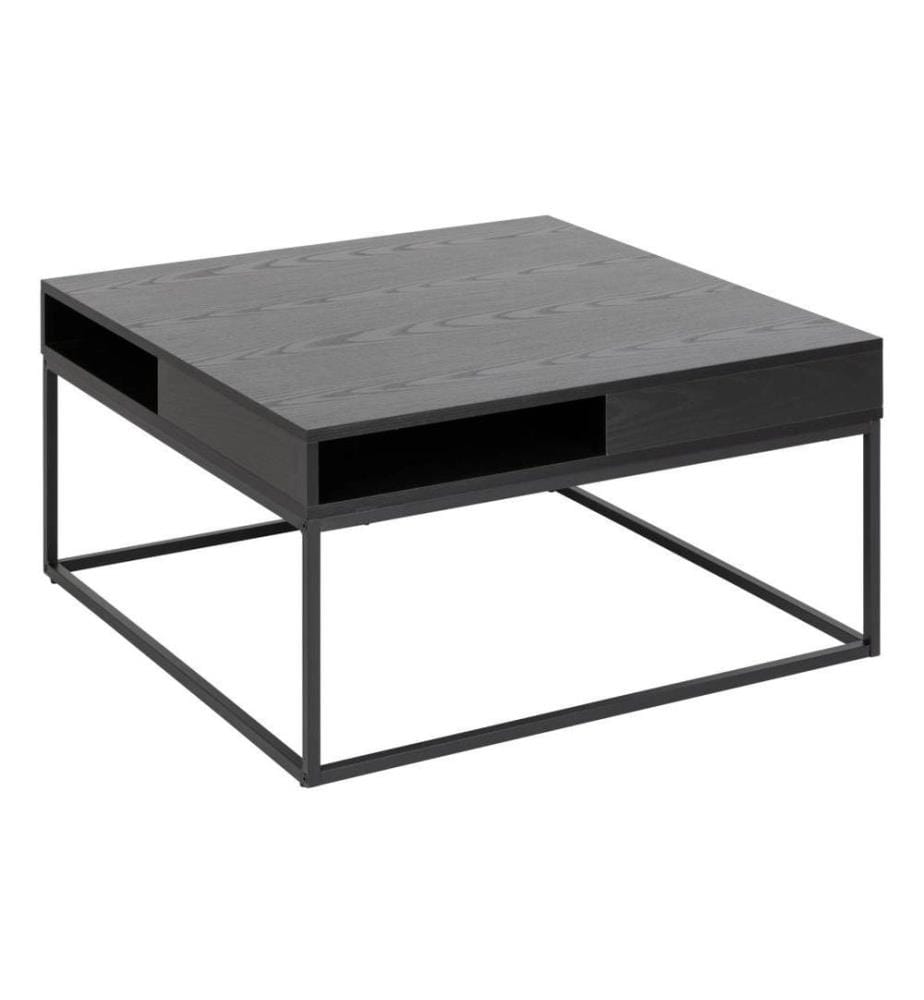 AC Design - Table basse Willford 80 x 80 x 40 cm, Noir