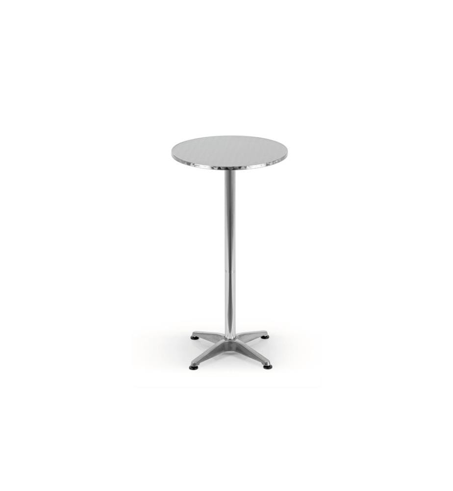 EASYMAXX - Table de bar pliable, 115 x 60 cm, Argenté