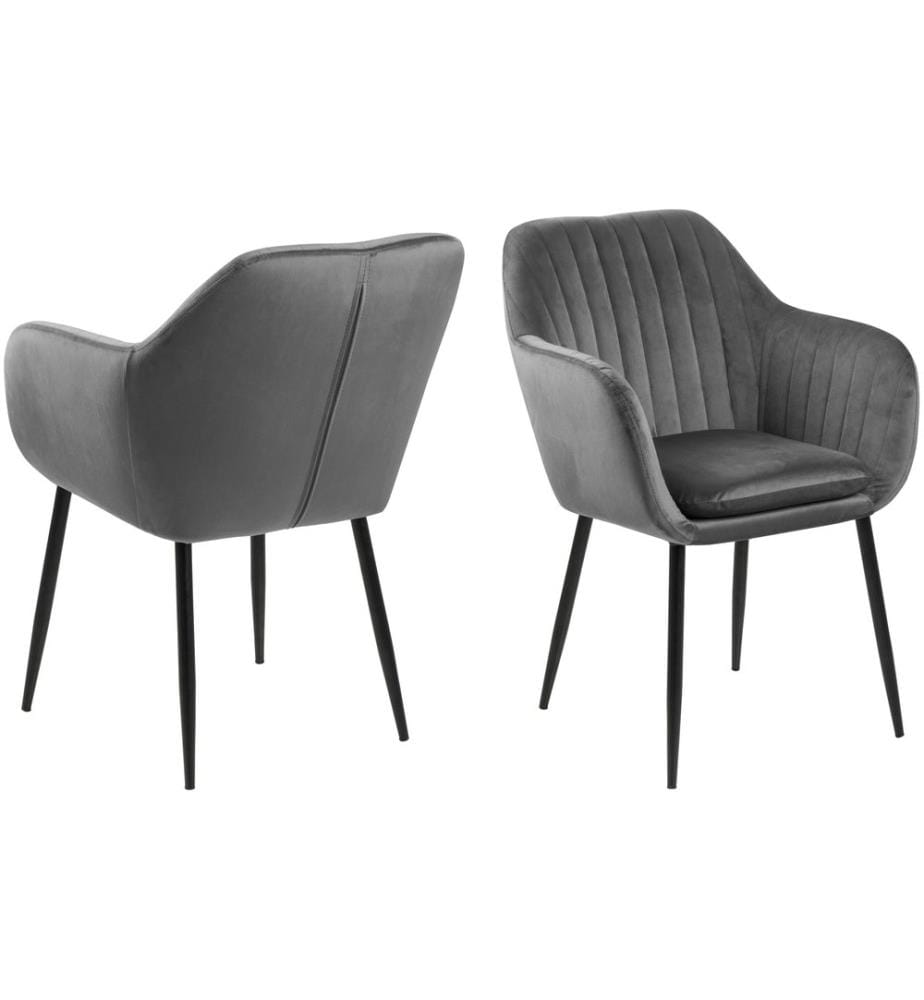 AC Design - Chaise Emilia Gris foncé