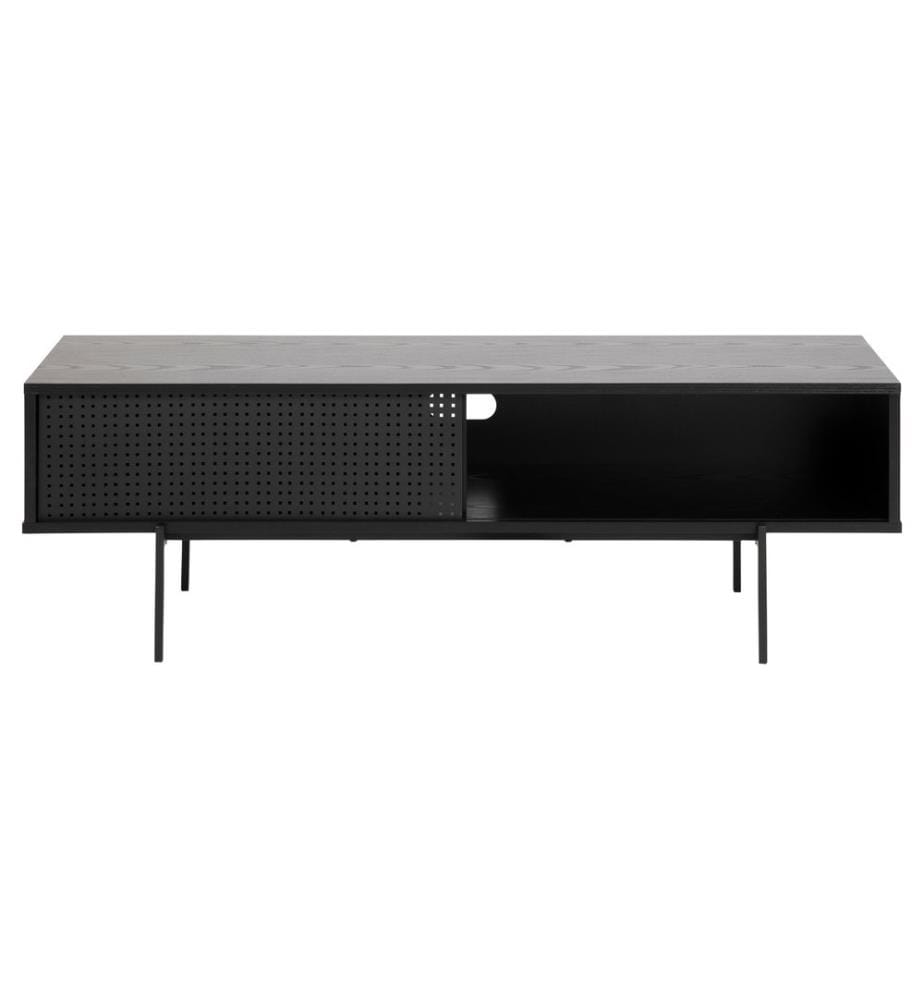AC Design - Meuble TV Angus 140 x 40 x 44.5 cm, Noir
