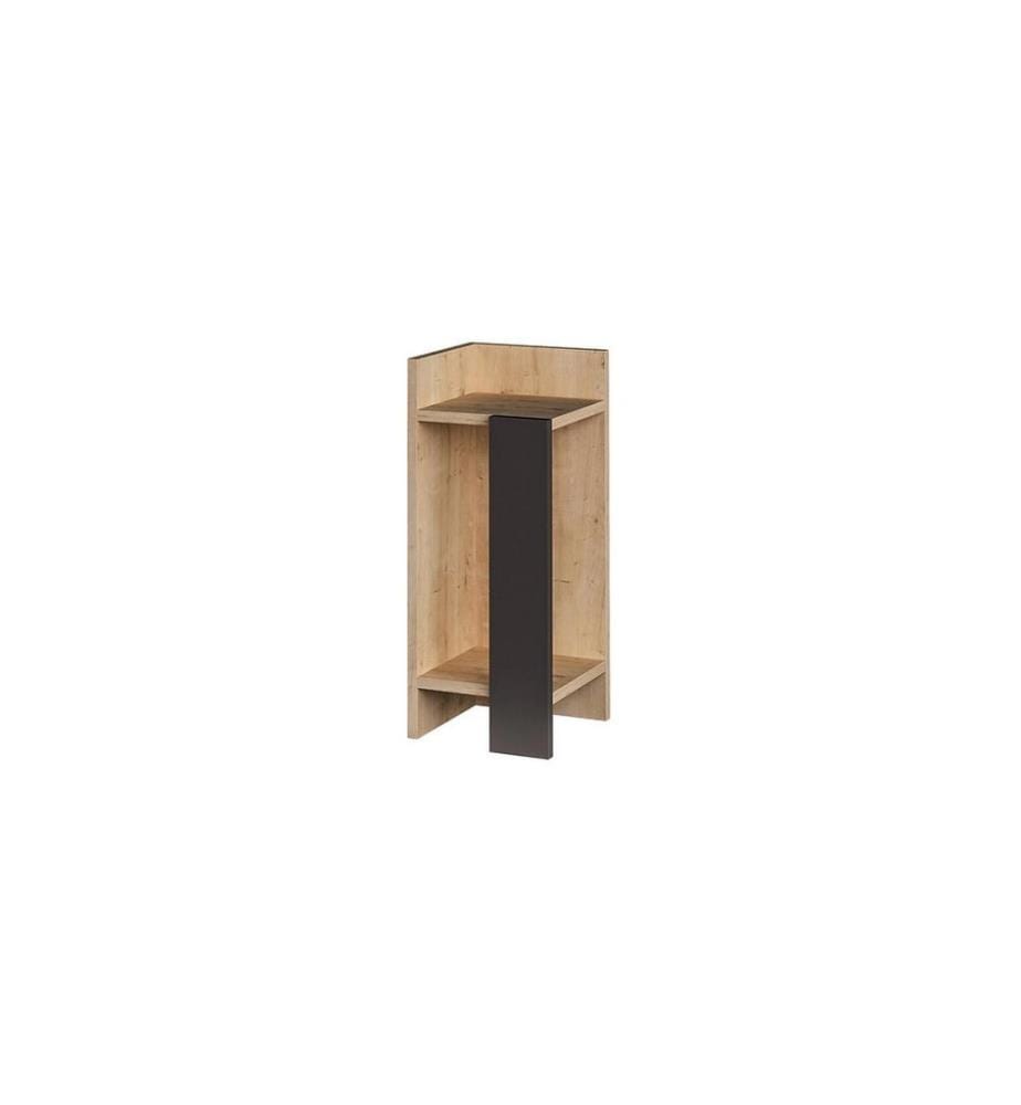 Woody Fashion - Table de nuit Liens Elos 25 x 60 x 27 cm, Anthracite/Nature