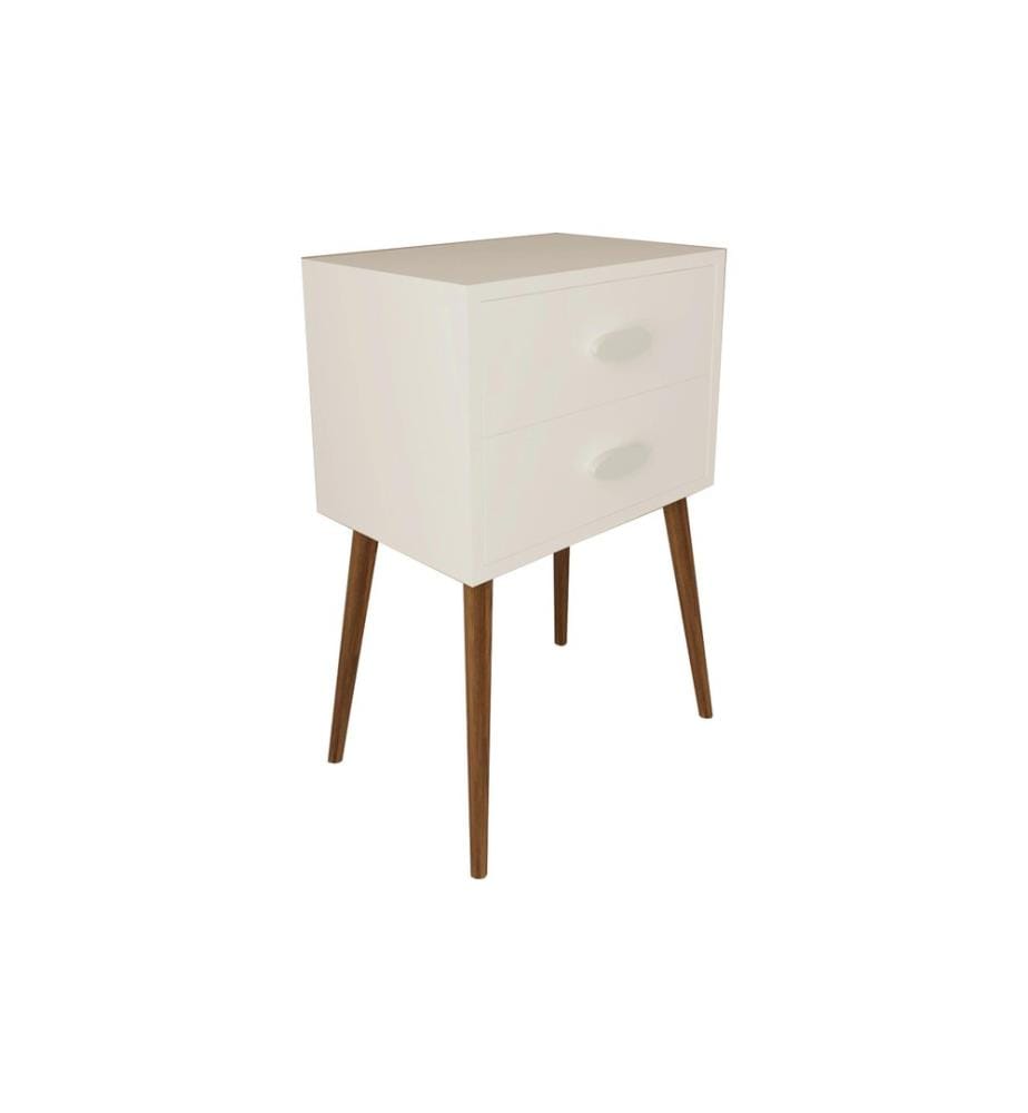 VCM - Table de nuit Singol XXL 45 x 70 cm, Blanc