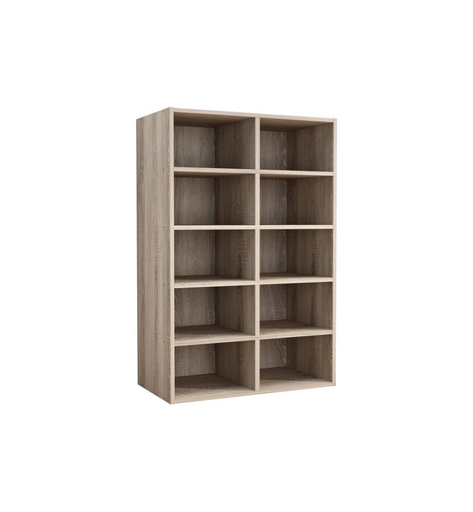 VCM - Étagère à chaussures Hinsol M 55 x 83.9 cm, Chêne Sonoma
