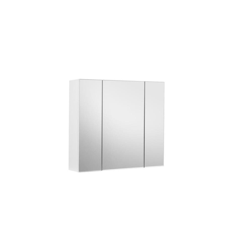 VASAGLE - Étagère de salle de bain avec miroir 55 x 60 cm, Blanc