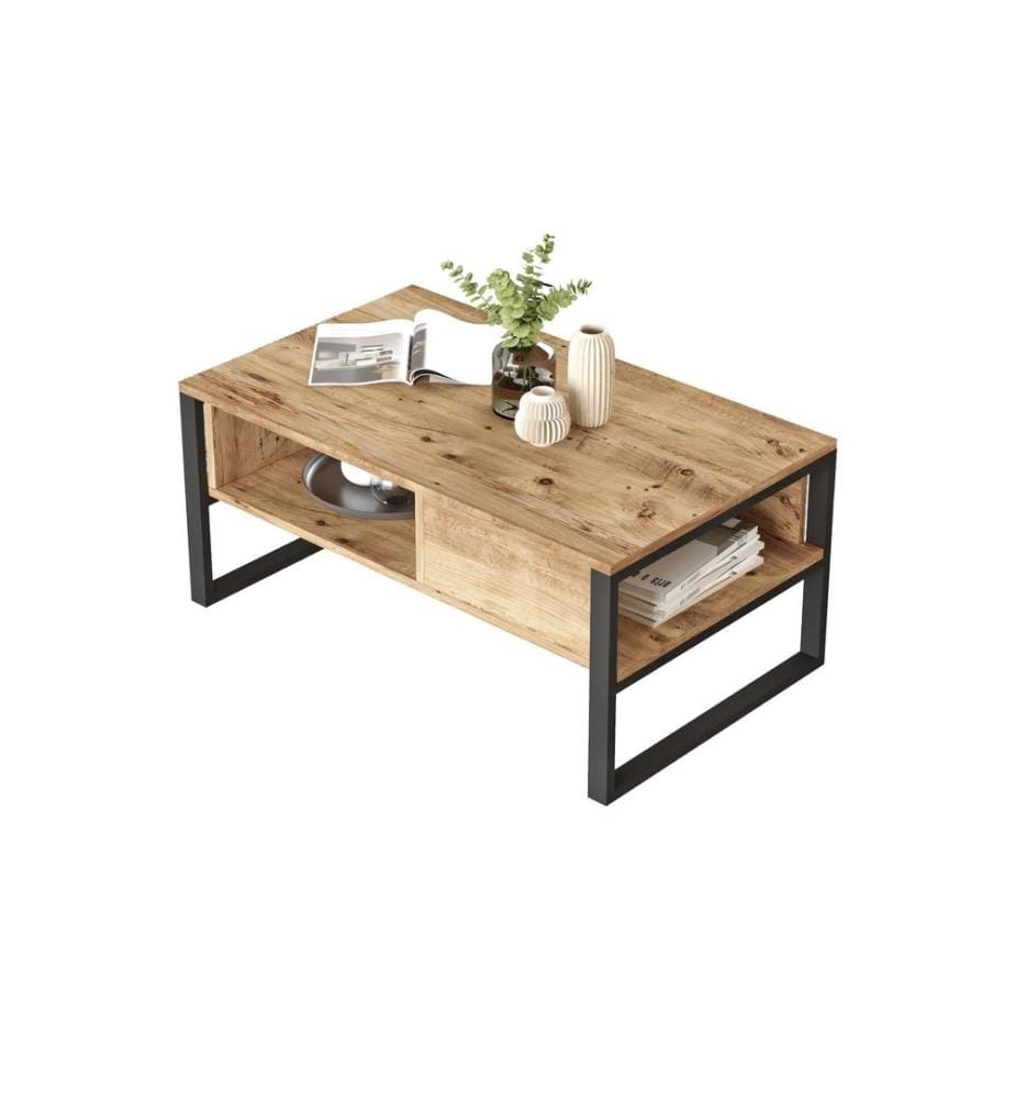 Woody Fashion - Table basse Ml34-A 100 x 44.4 cm, Brun