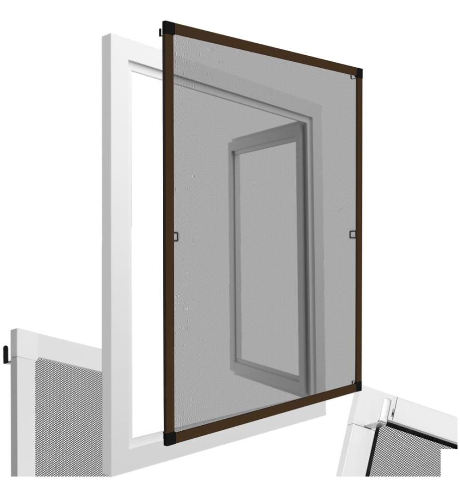 Moustiquaire pour fenêtre - 100 x 120 cm, marron